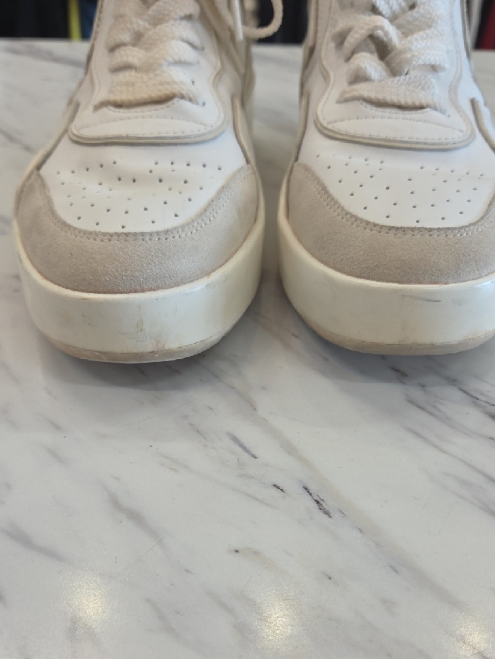Moncler White High-Top Athletic Sneakers - Picture 7 of 15